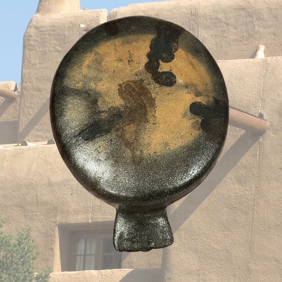 PAT LOLLAR LIDDED MICACEOUS CLAY POT W/ SERVING SPOON - NWOT - PRICE DROPPED! - Picture 2 of 3